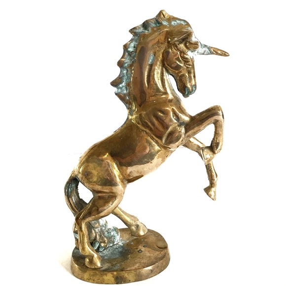 Vintage Other - Vintage brass alloy unicorn figurine art sculpture